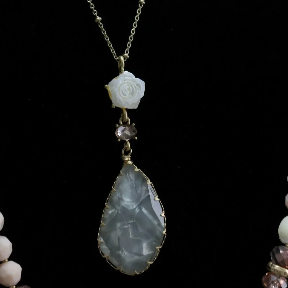 lonna & lilly Gold-Tone Bead & Stone Necklace - Picture 3 of 5
